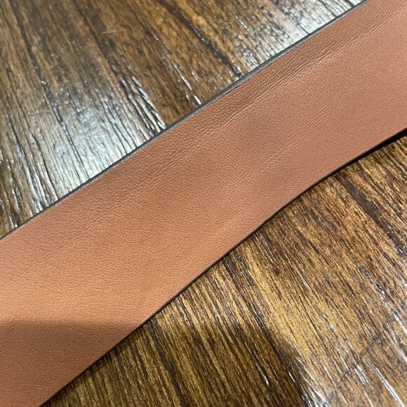 NWT Flawed J.Crew Women's XL Oval Buckle Belt Italian Leather Rich Toffee Brown - Picture 6 of 16